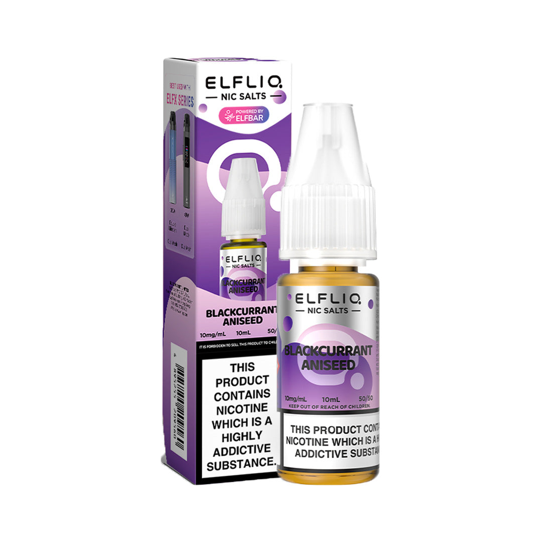 Elf Bar Elfliq Blackcurrant Aniseed Nic Salts 10ml | The Ace of Vapez