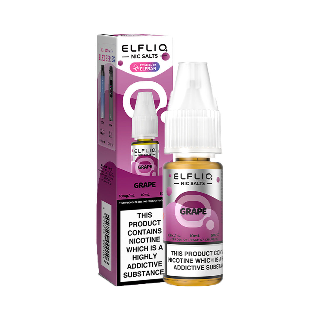 Elf Bar Elfliq Grape Nic Salts 10ml | The Ace of Vapez Distro