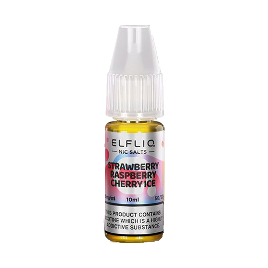 Elf Bar Elfliq Strawberry Raspberry Cherry Ice Nic Salts 10ml | The Ace of Vapez Distro